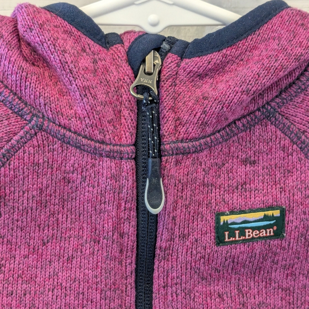 🌄 L.L. Bean Girl's Heathered Purple / Pink Sweater Jacket; Size: 2T - Picture 2 of 7